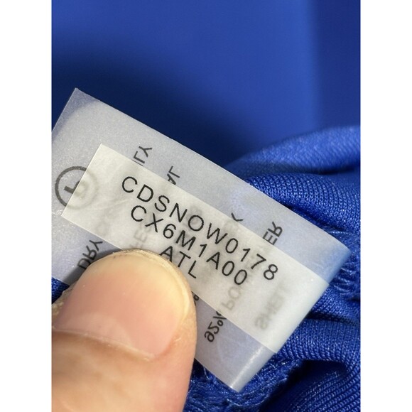 Calvin Klein Sheath Dress Womens 16W Blue Scuba Crepe Princess Seam Sleeveless - Picture 8 of 15